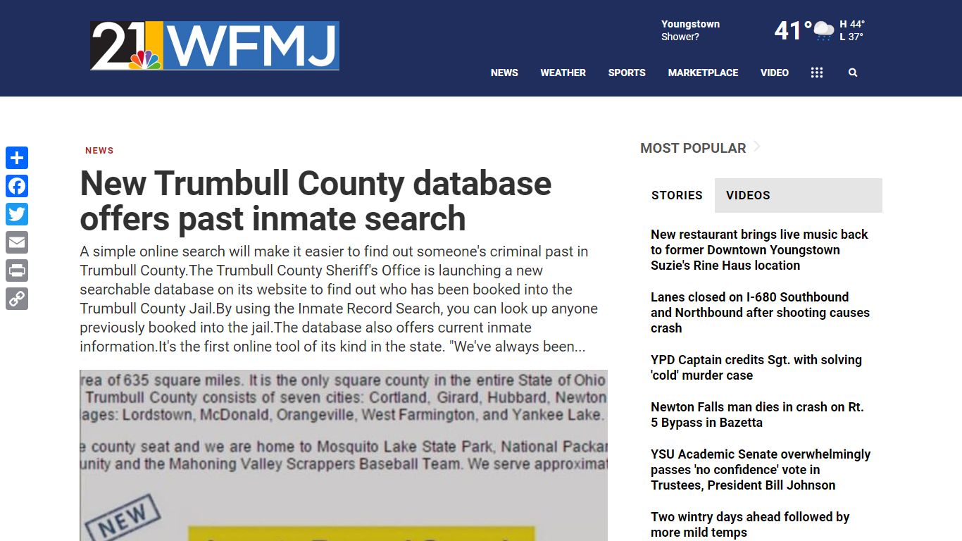 New Trumbull County database offers past inmate search